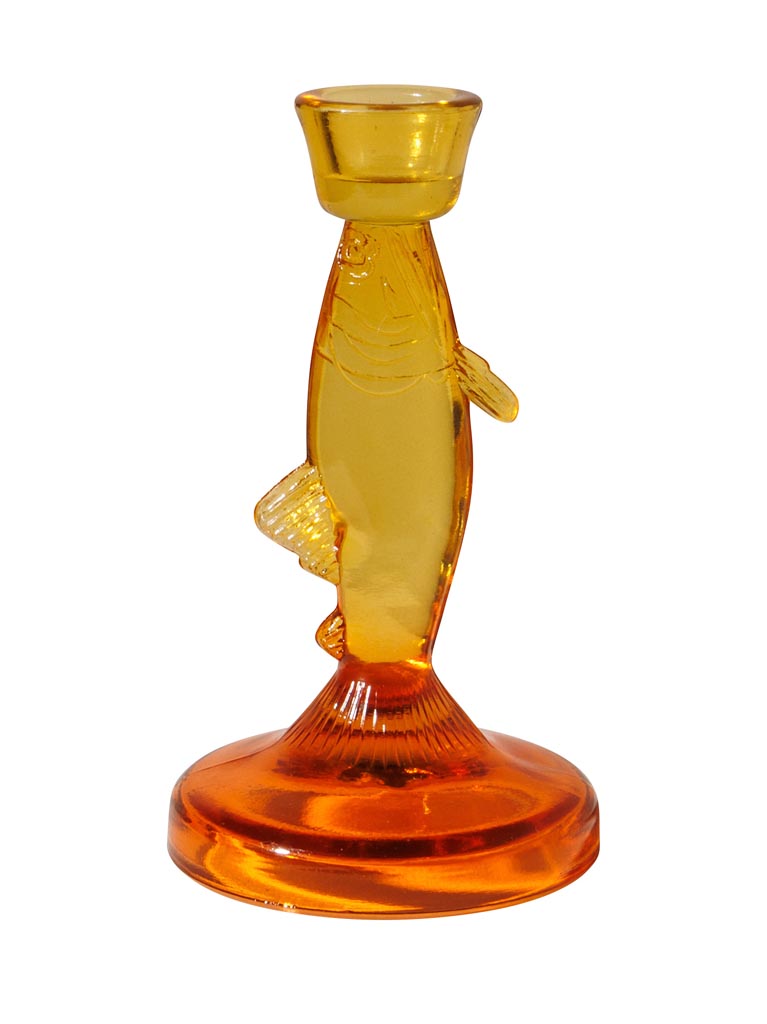 Fish candlestick yellow & orange - 2