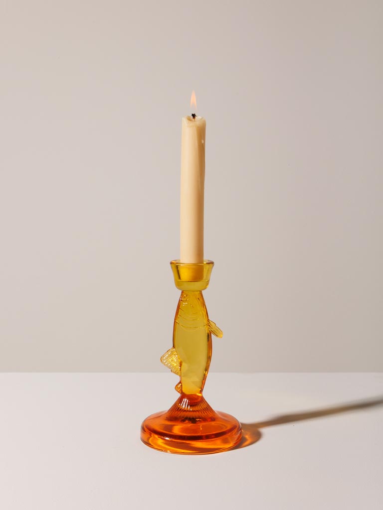 Fish candlestick yellow & orange - 1