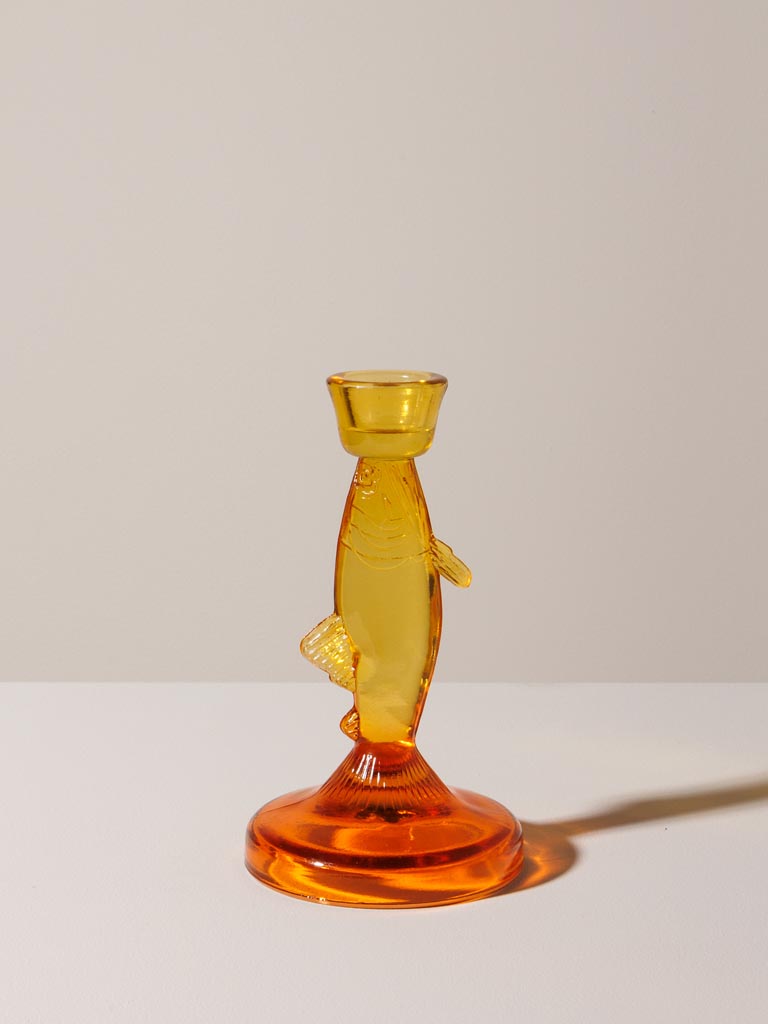 Fish candlestick yellow & orange - 3
