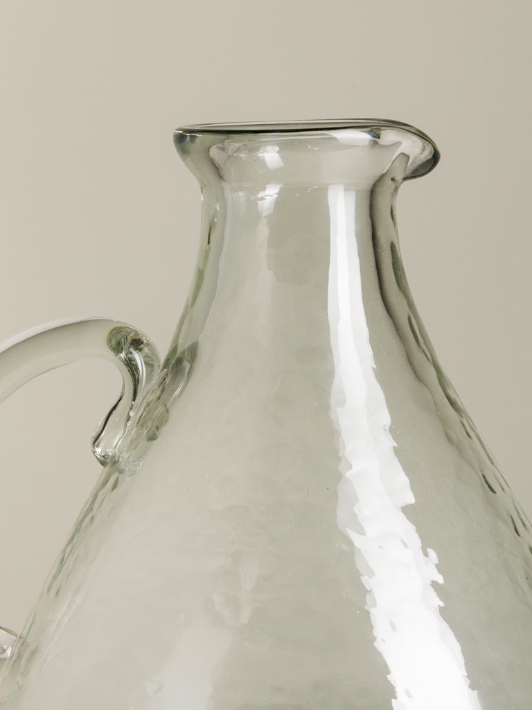 Hammered glass globe pitcher - 2