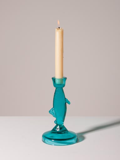 Fish candlestick emerald