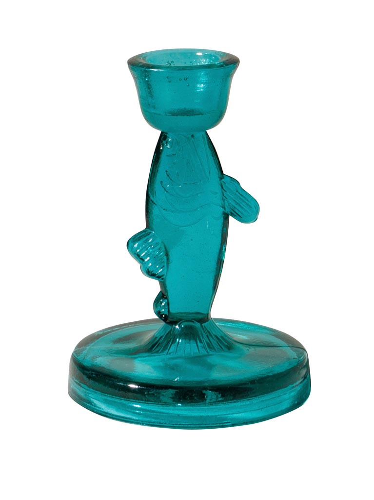 Small fish candlestick emerald - 2