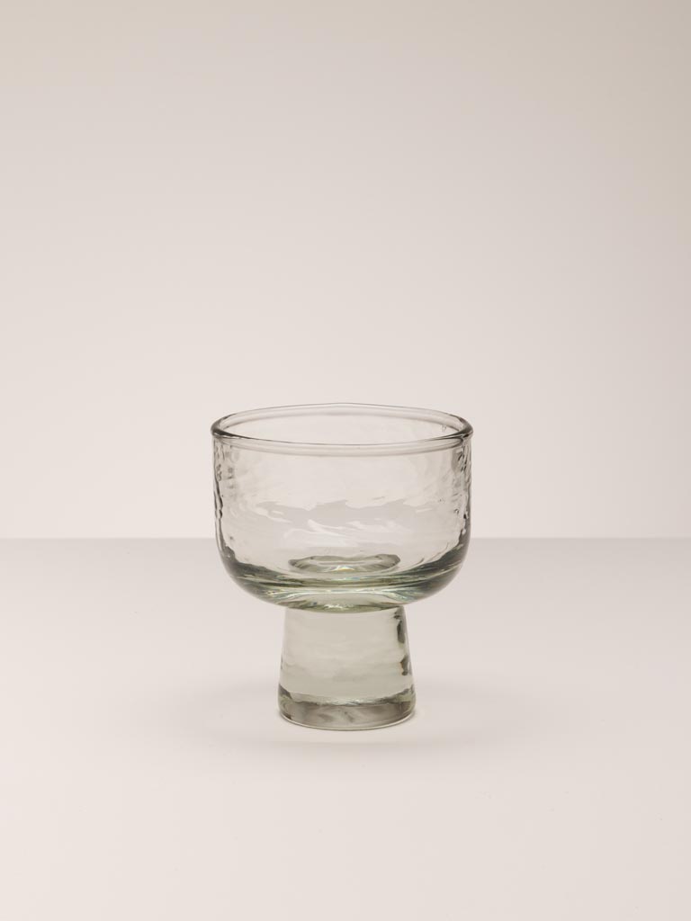 Mini verre martelé sur pied - 1