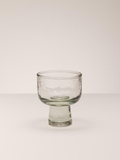Tiny hammered glass on foot