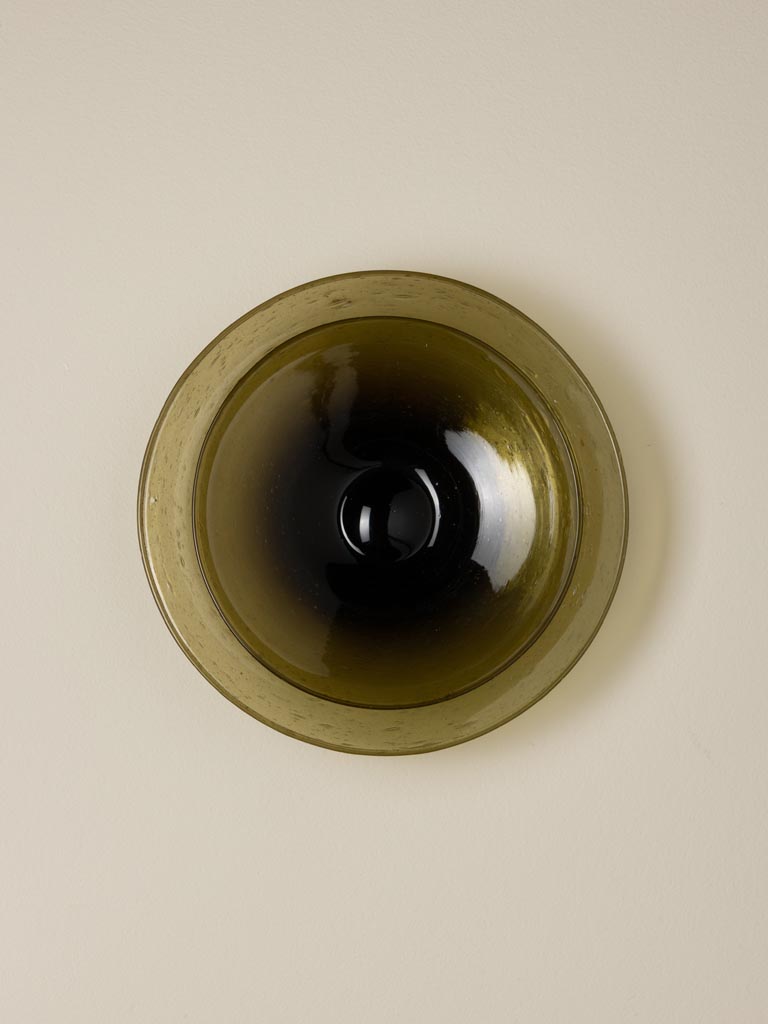 S/2 small deep plates in thin recycled green glass - 5