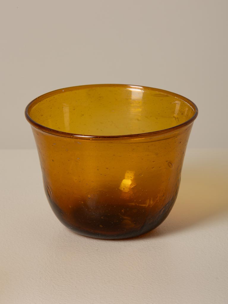 S/3 amber bowls in recycled glass - 4