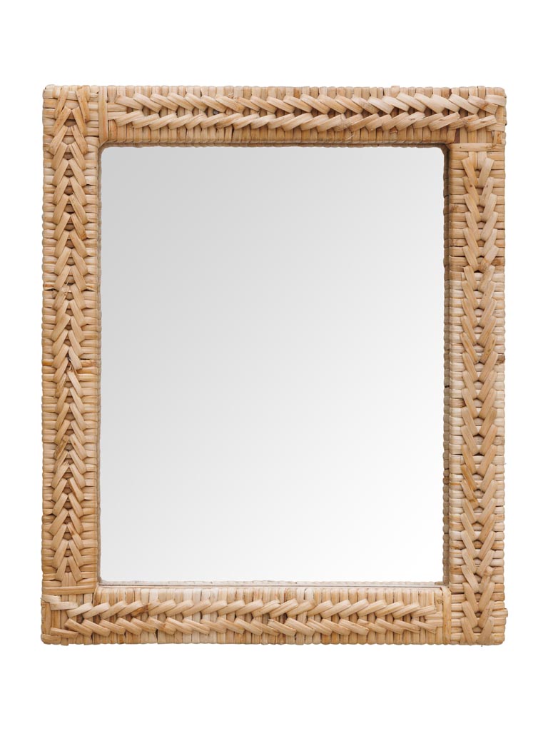 Small mirror weaved rattan - 2