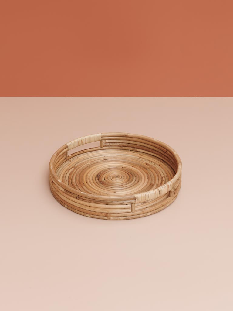 S/3 natural rattan trays - 7