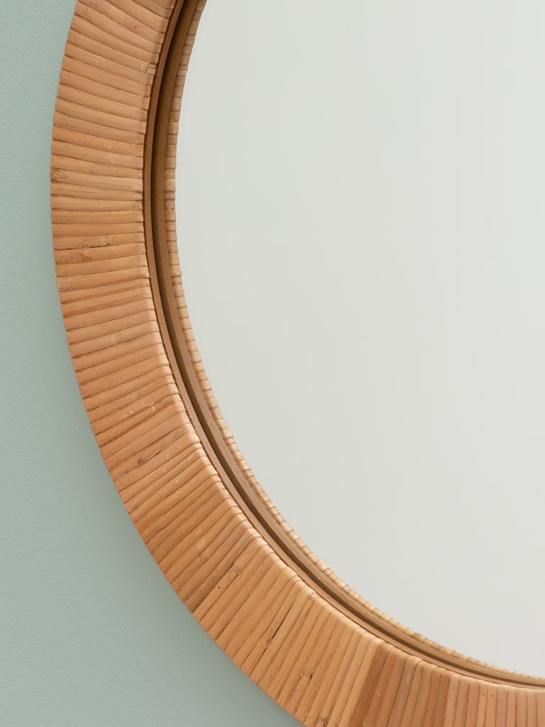 Miroir rond rotin plat Rita - 5