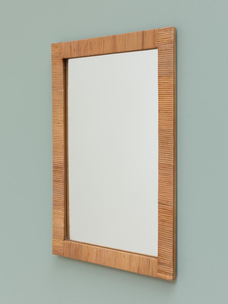 Miroir rectangulaire rotin plat Rita - 3