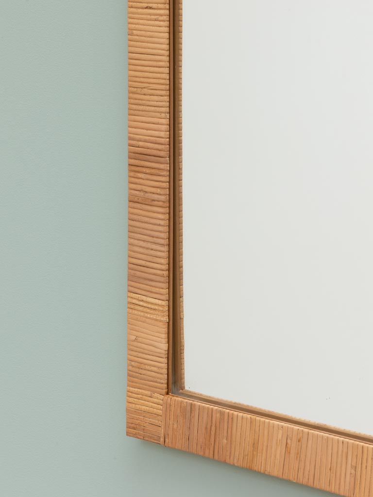 Miroir rectangulaire rotin plat Rita - 5