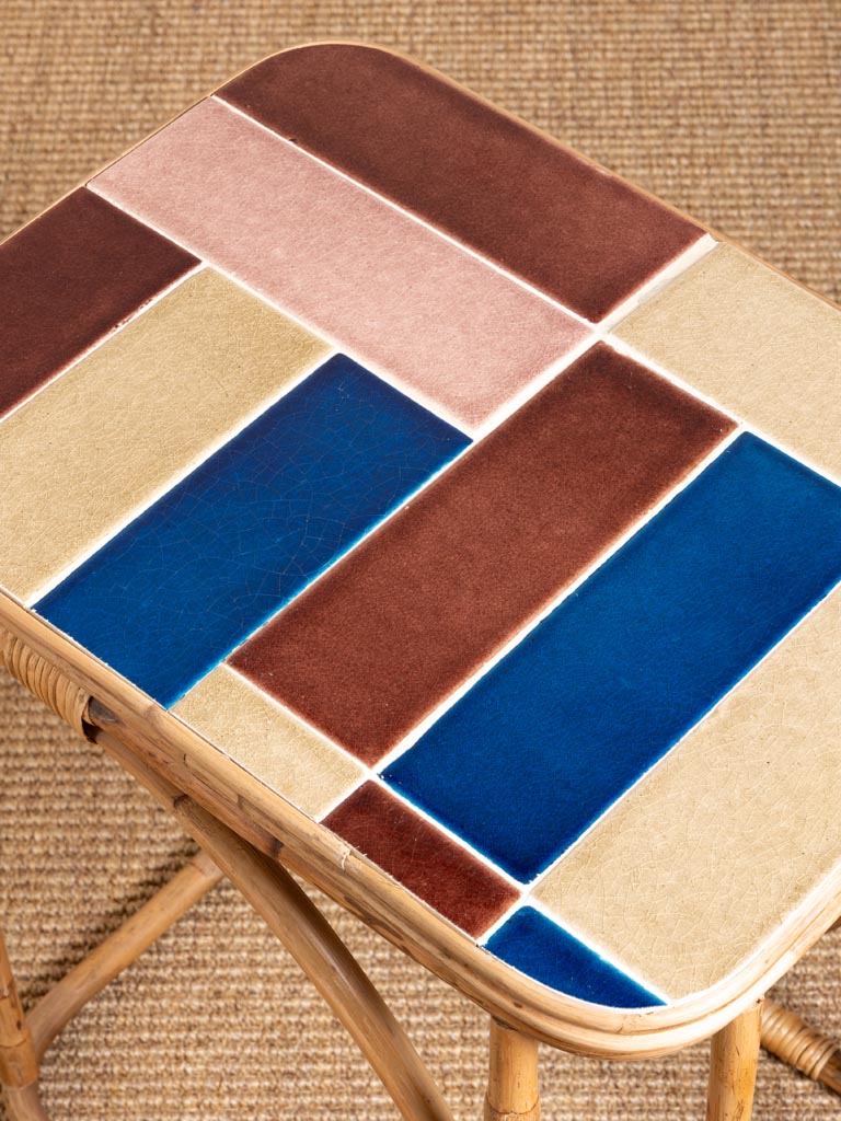 Multicolor tiles side table Villa - 4