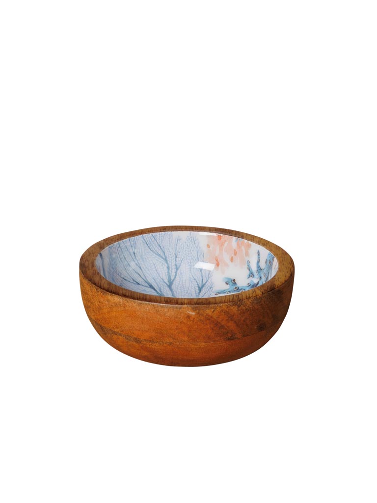 Small enamelled mango bowl Coral - 2