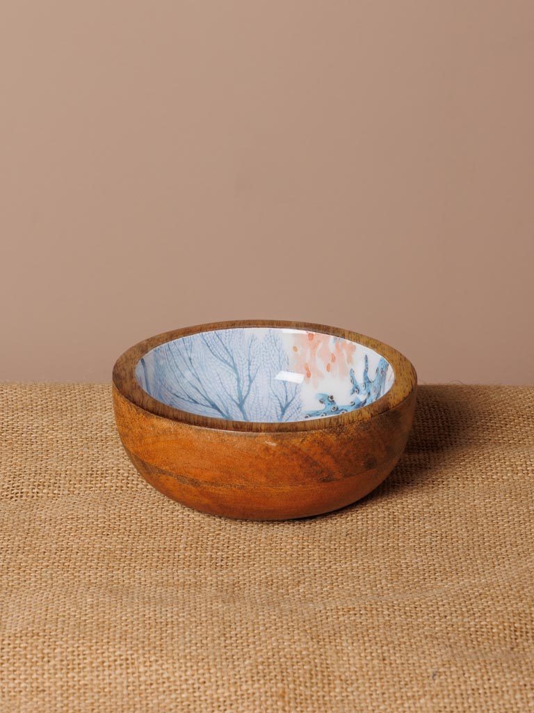Small enamelled mango bowl Coral - 1