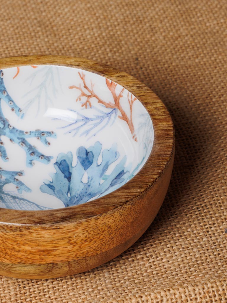 Small enamelled mango bowl Coral - 3