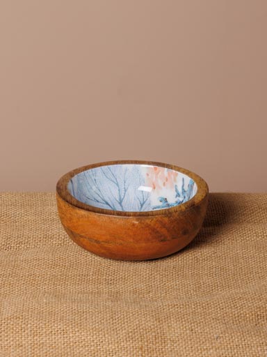 Small enamelled mango bowl Coral