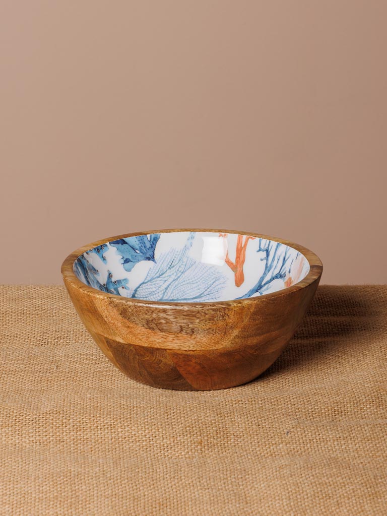 Medium enamelled mango salad bowl Coral - 1