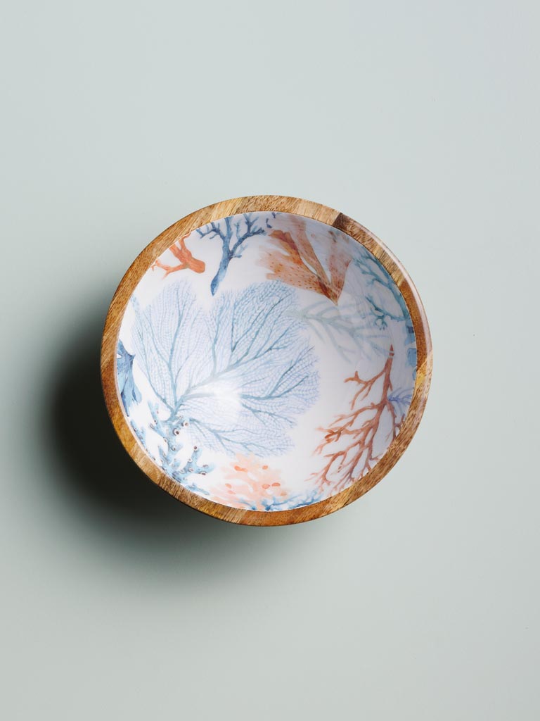 Medium enamelled mango salad bowl Coral - 3