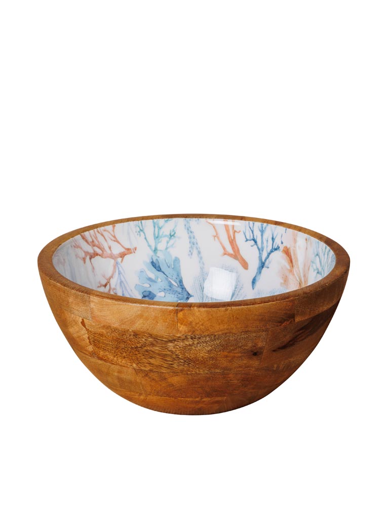 Enamelled mango salad bowl Coral - 2