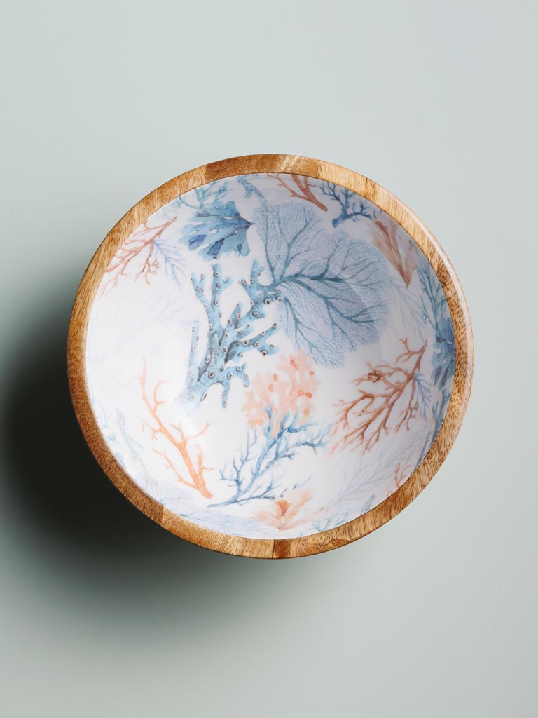 Enamelled mango salad bowl Coral - 5