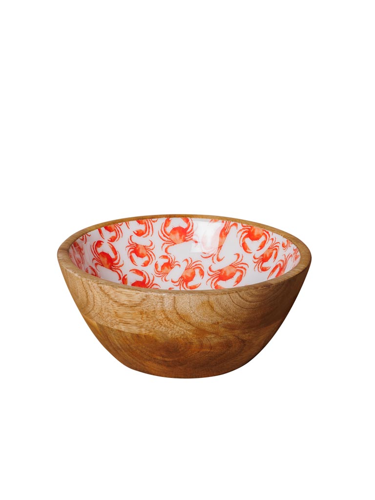 Medium enamelled mango salad bowl Crabes - 2