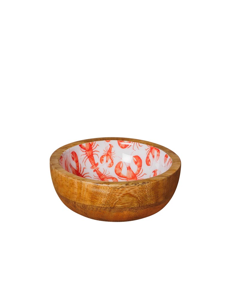 Small enamelled mango bowl Lobsters - 2