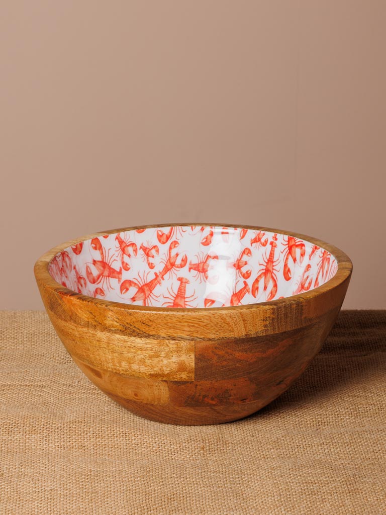 Enamelled mango salad bowl Lobsters - 1