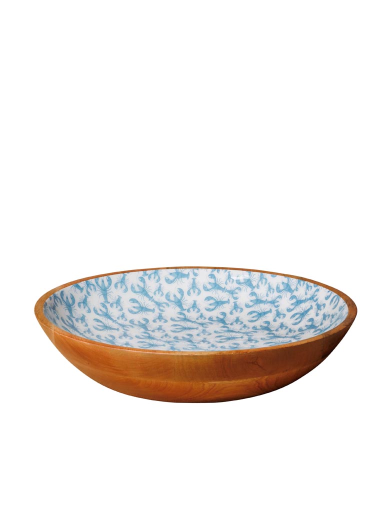 XL enamelled mango bowl Blue Lobsters - 2