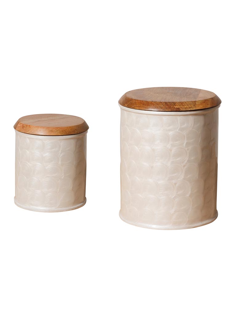 S/2 airtight jars pearly scales - 3