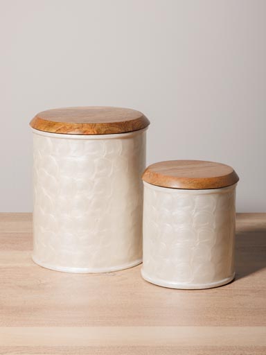 S/2 airtight jars pearly scales