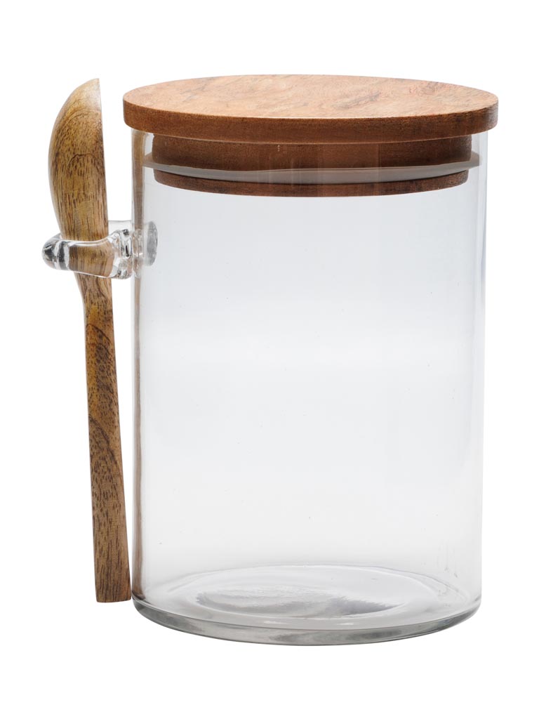 Small airtight jar with mango spoon - 2