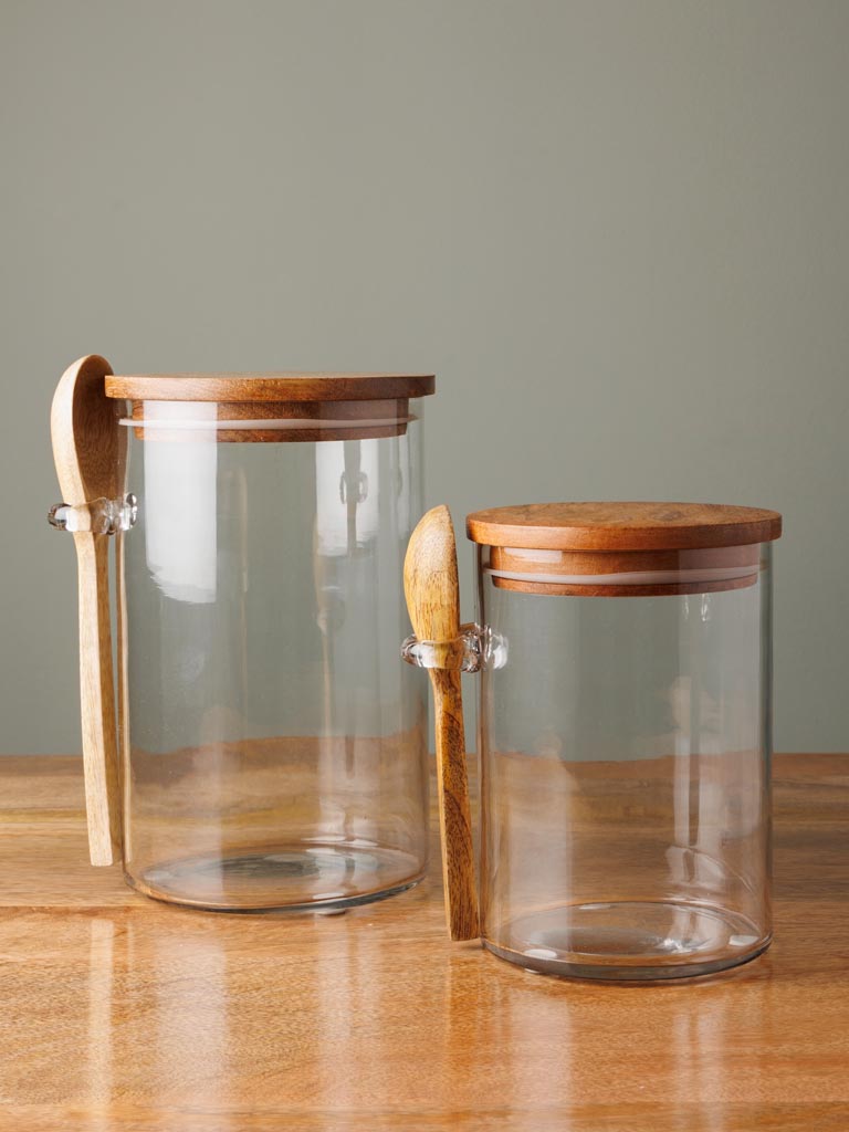 Small airtight jar with mango spoon - 4