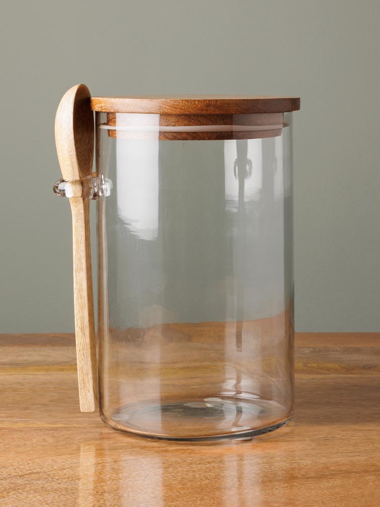Airtight jar with mango spoon - 1