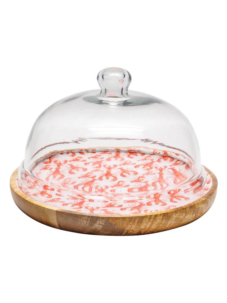 Small round cake tray with cover Lobsters - 2