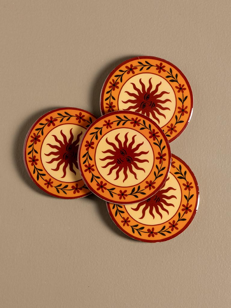 S/4 sous-verres manguier Hélios - 1