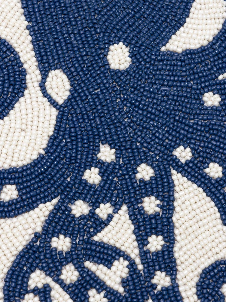 Round placemat with blue octopus - 3