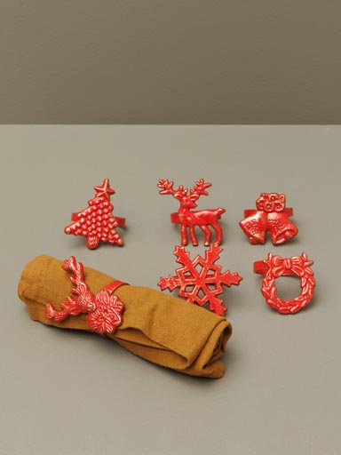 S/6 xmas napkin rings