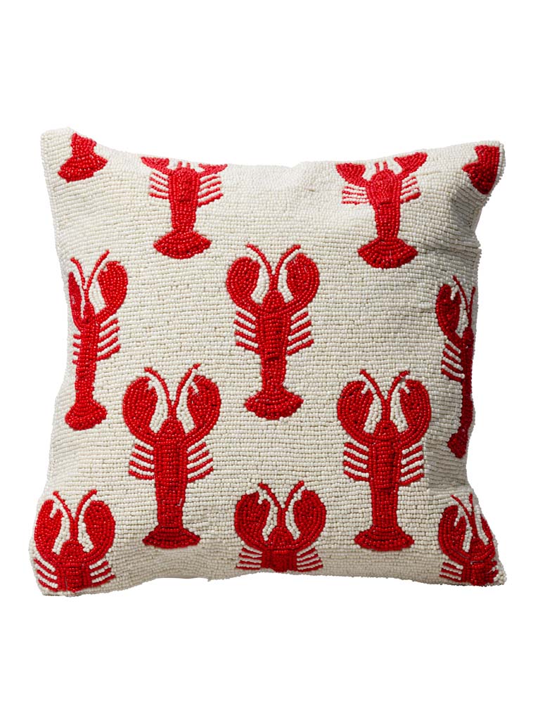 Glass beaded cushion 