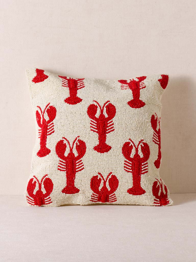 Glass beaded cushion 