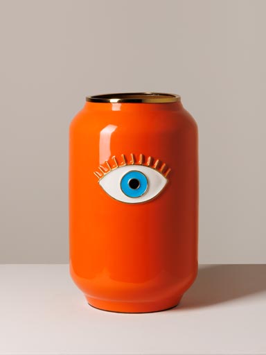 Evil eye orange vase Funkie