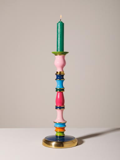 Large multicolor rings candlestick Funkie