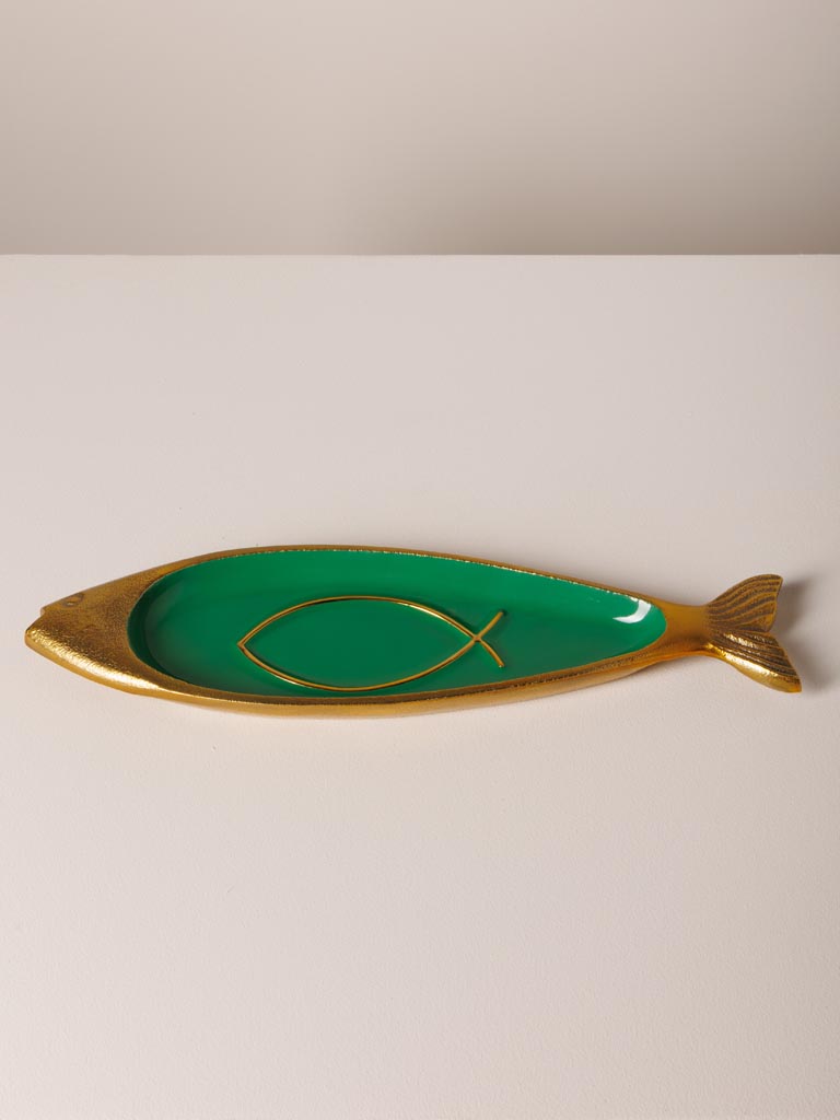 Large green fish trinket tray Funkie - 4