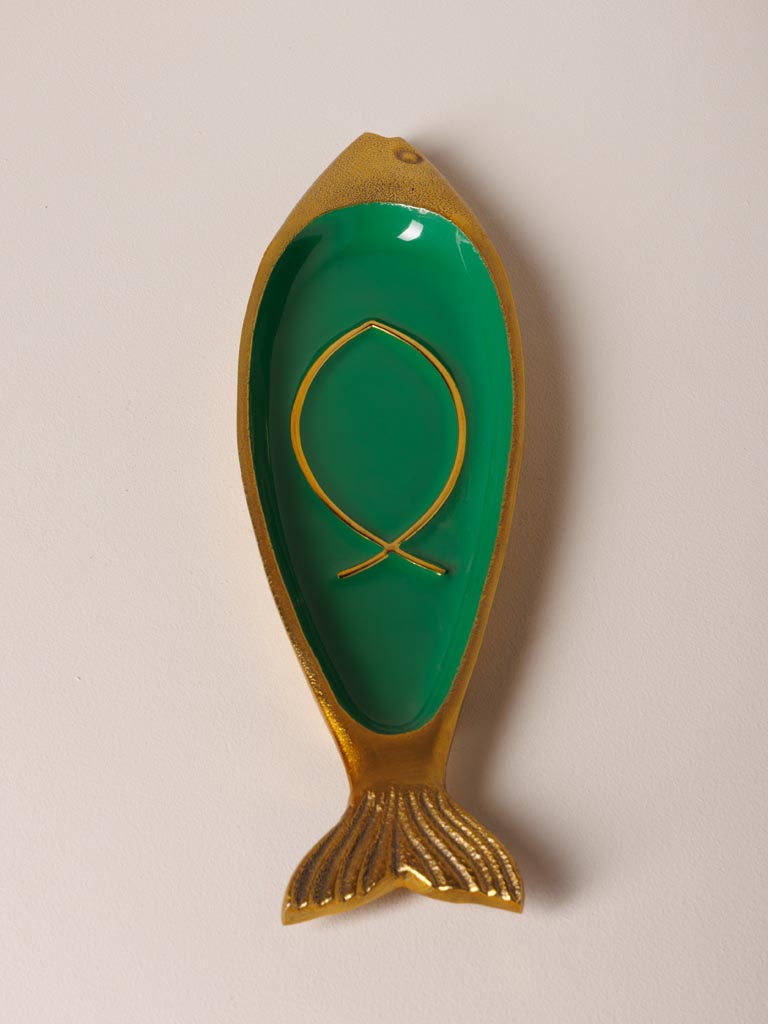 Large green fish trinket tray Funkie - 6