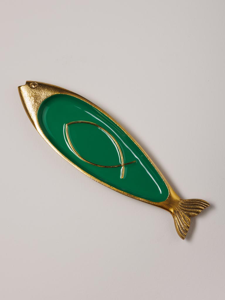 Large green fish trinket tray Funkie - 7