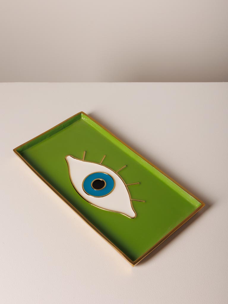 Green eveil eye trinket tray Funkie - 1