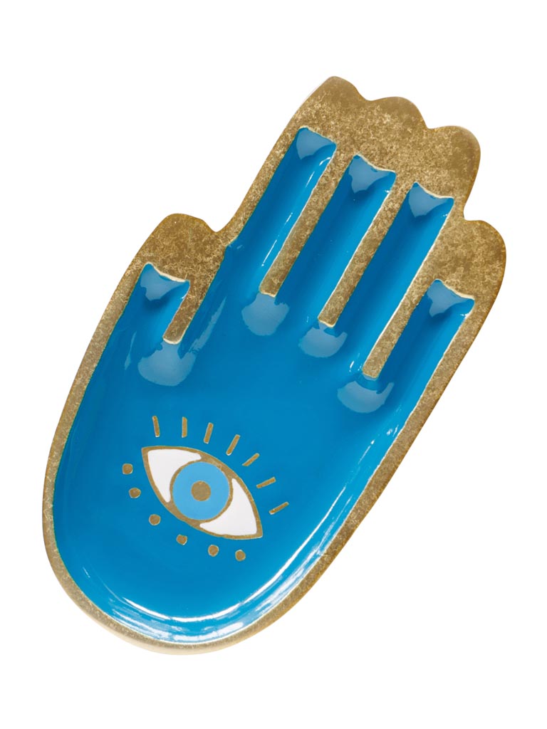 Blue hamsa hand trinket tray Funkie - 2