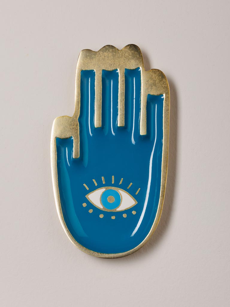 Blue hamsa hand trinket tray Funkie - 6