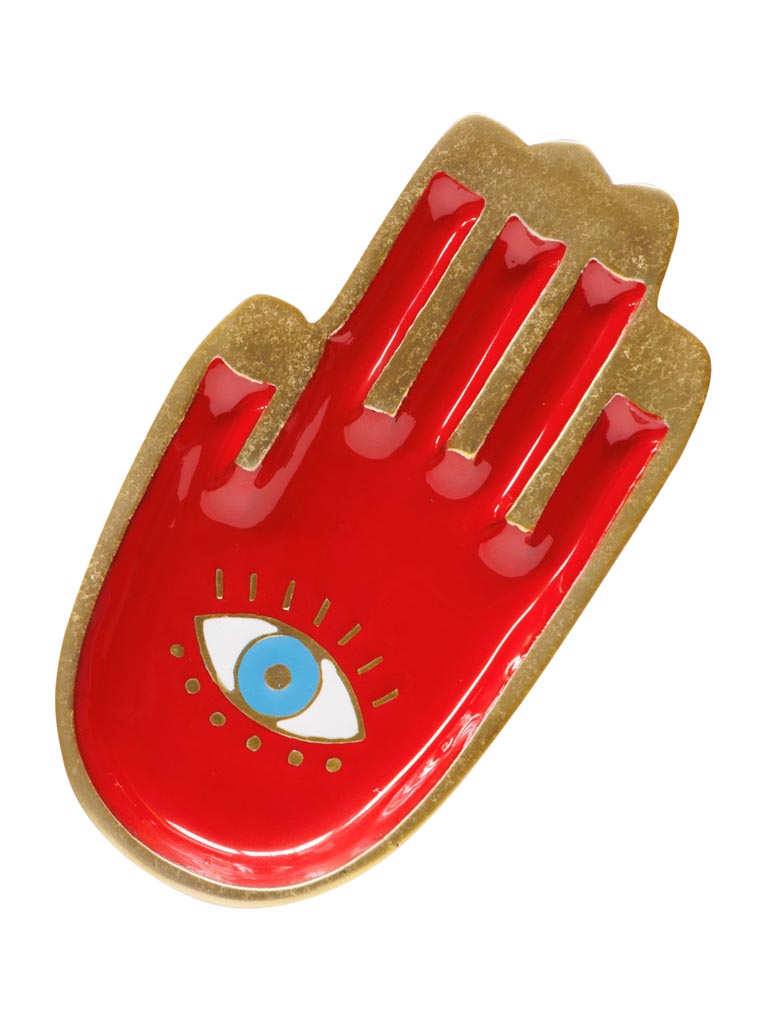 Red hamsa hand trinket tray Funkie - 2