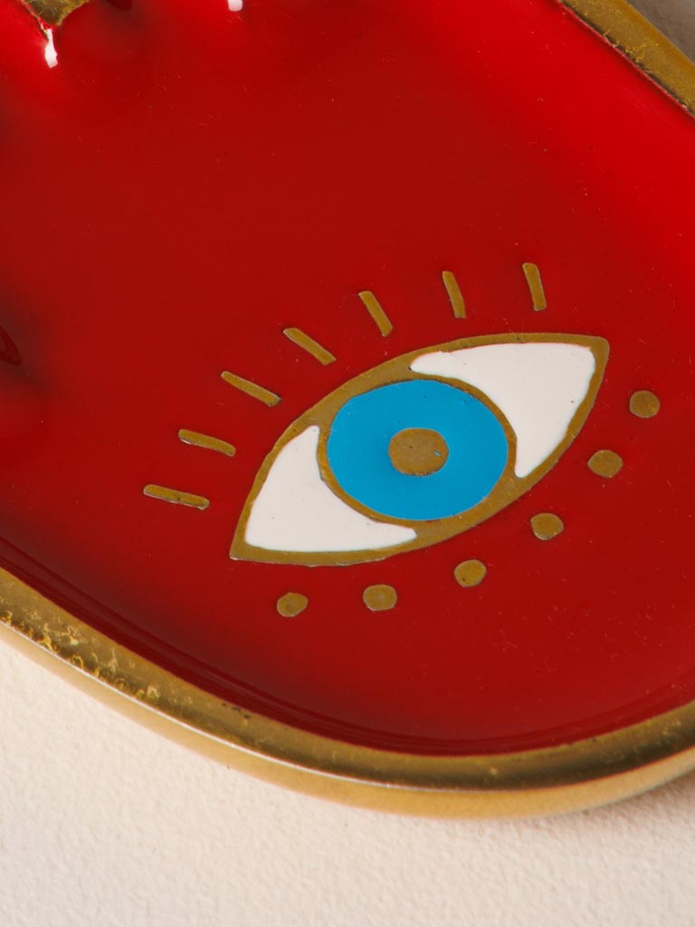 Red hamsa hand trinket tray Funkie - 3