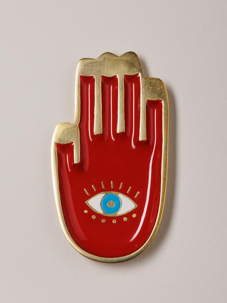 Red hamsa hand trinket tray Funkie - 6